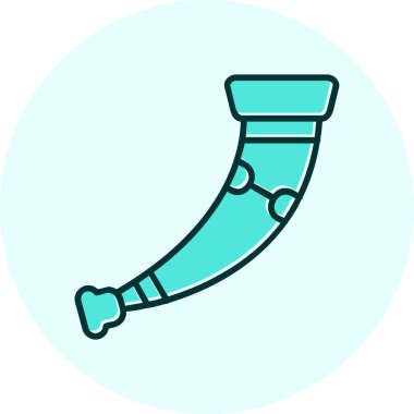 Boynuz. Web simgesi basit illüstrasyon