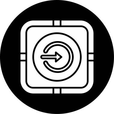 Kaynak düğme simgesi, basit vektör illüstrasyonu 