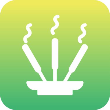 Tütsü çubukları simgesinin web çizimi