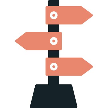 yön işareti simgesi, vektör illüstrasyonu 