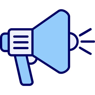 megafon web simgesi, vektör çizim 