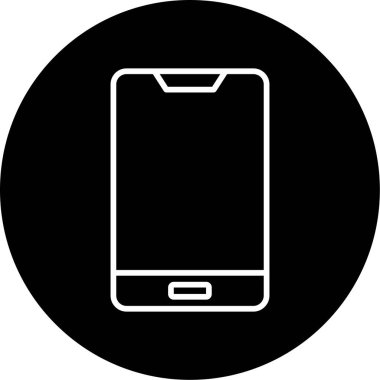 Cep telefonu simgesi, vektör illüstrasyonu 