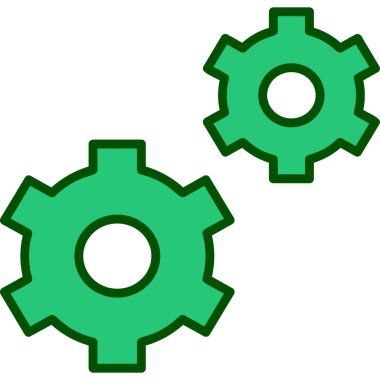 Vitesli ayar simgesi, vektör illüstrasyonu basit tasarım