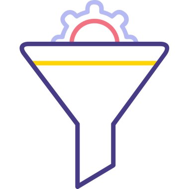 Vektör illüstrasyon Huni ağ simgesi 