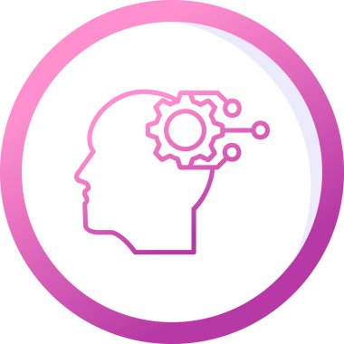 Düşünüyorum. Web simgesi basit illüstrasyon           