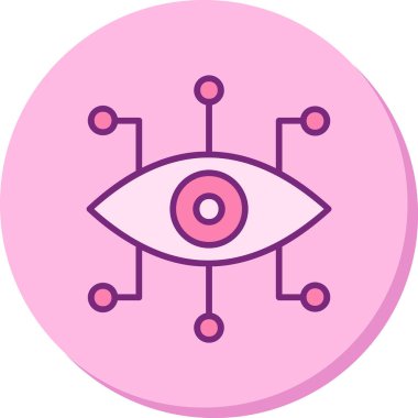 Siber göz. Web simgesi basit illüstrasyon