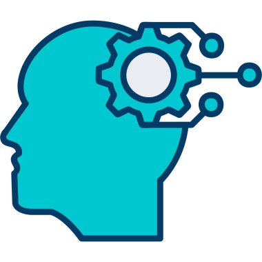 Düşünüyorum. Web simgesi basit illüstrasyon           