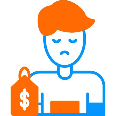 Çocuk kaçakçılığı. Web simgesi vektör illüstrasyonu