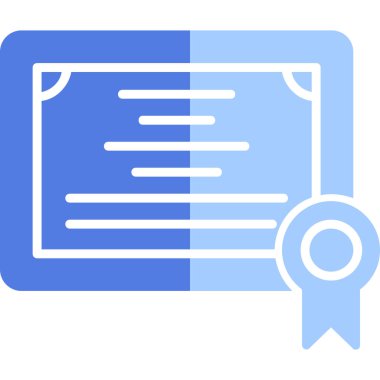 Sertifika. Web simgesi basit tasarım