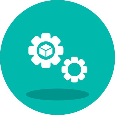 Vitesli ayar simgesi, vektör illüstrasyonu basit tasarım