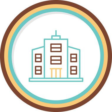 Bina. Web simgesi basit illüstrasyon 