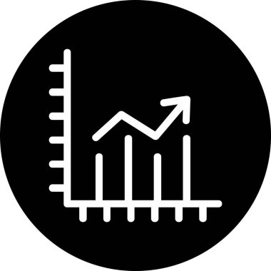Büyüme grafiği Web simgesi basit illüstrasyon