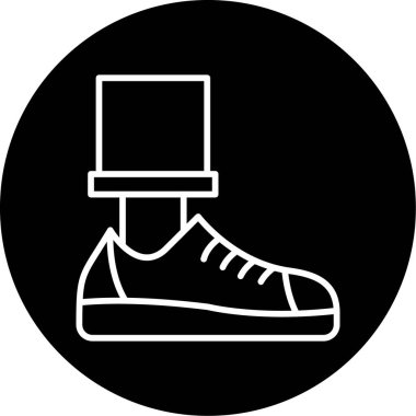 Ayakkabı. Web simgesi basit illüstrasyon 