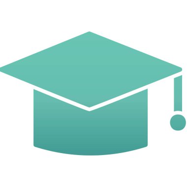 mezuniyet şapkası, web simgesi basit illüstrasyon