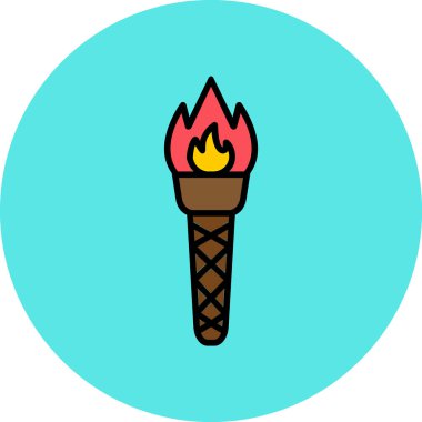 Meşalede yanan alev.