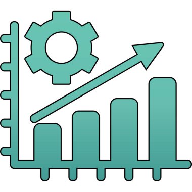  Üretim düzlüğü simgesi, vektör illüstrasyonu