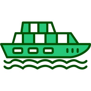 Yolcu gemisi. Web simgesi basit illüstrasyon