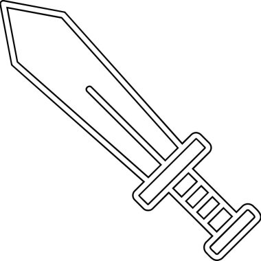 Kılıç. Web simgesi basit illüstrasyon 