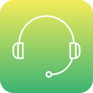 Kulaklık. Web simgesi basit illüstrasyon