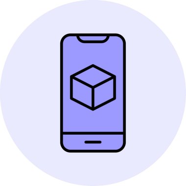 Görüntüde Artırılmış Gerçeklik simgesine sahip akıllı telefon 