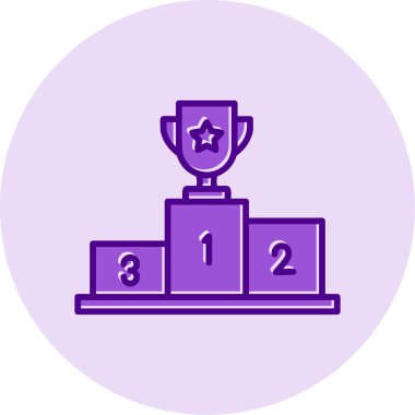 Kazanan kupa ikonu. özet çizimi 