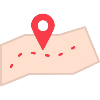 harita simgesinin vektör illüstrasyonu 