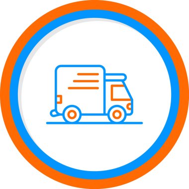 Teslimat. Web simgesi basit illüstrasyon