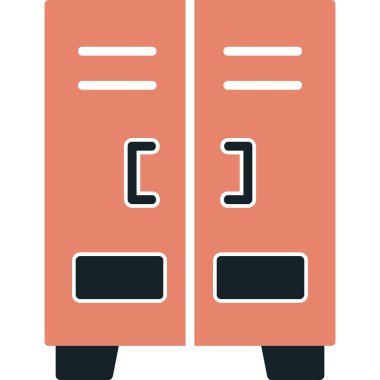 Dolap. Web simgesi basit illüstrasyon  