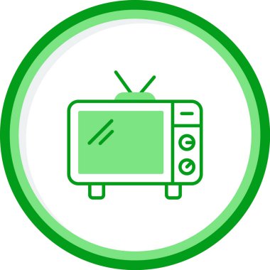 televizyon web simgesi, vektör çizim 
