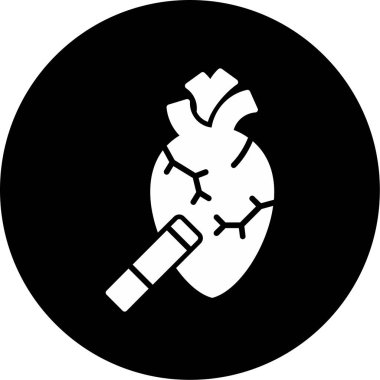 Sigara içme simgesi, vektör illüstrasyonu basit tasarım