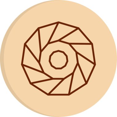 Çokyüzlü. Web simgesi basit illüstrasyon