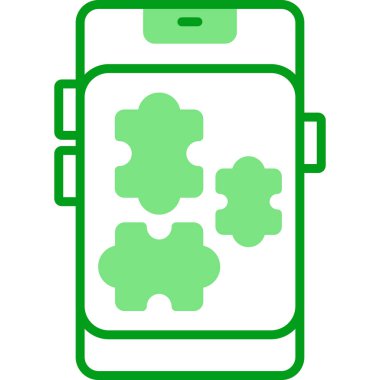 vektör illüstrasyonu, bulmaca ögesi simgesi 