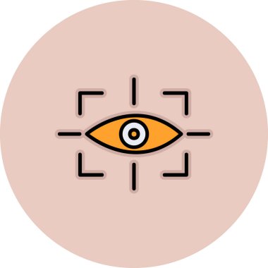 vizyon web simgesi, vektör illüstrasyonu 