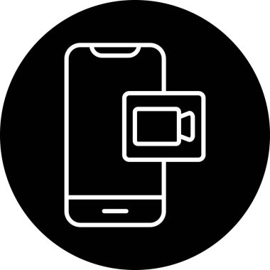 Video Arama simgesi, düz tasarım