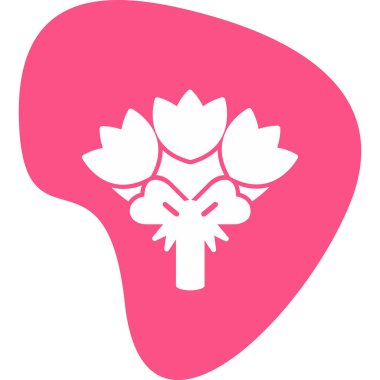 Çiçek buketi. Web simgesi basit illüstrasyon