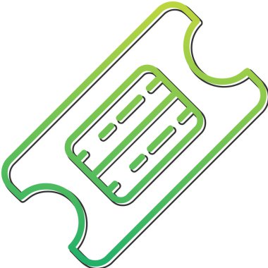 Bilet. Web simgesi basit illüstrasyon