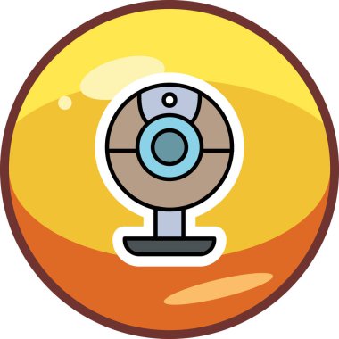 Web kamera simge vektör çizim