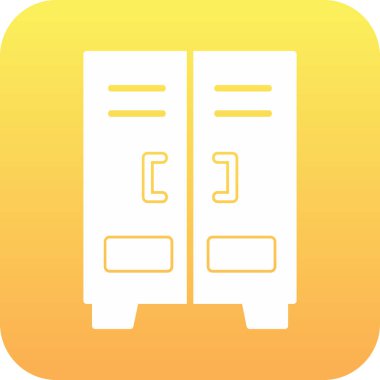 Dolap. Web simgesi basit illüstrasyon  