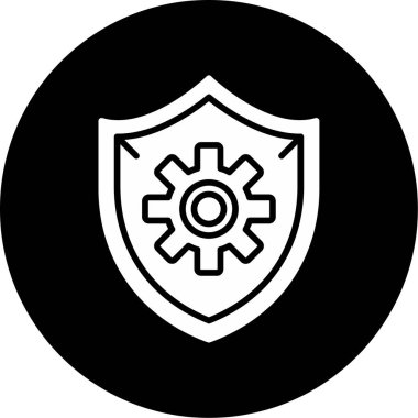 vites işaretli kalkan, vektör çizimi basit tasarım