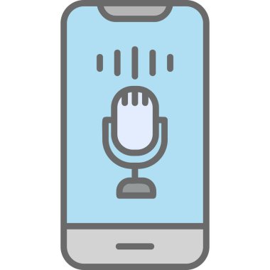 ses kontrolü, mikrofon web simgesi, basit vektör illüstrasyonu 