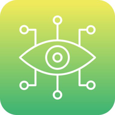 Siber göz. Web simgesi basit illüstrasyon