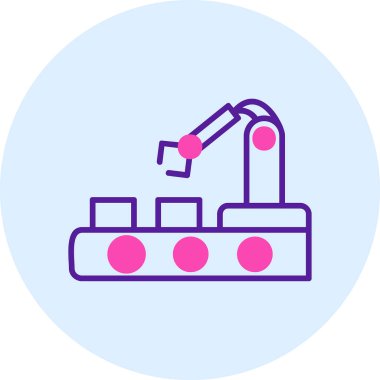 Otomasyon web simgesi, vektör illüstrasyonu