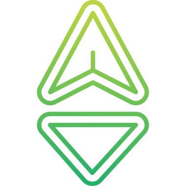 Tetrahedron web simgesi, vektör illüstrasyonu