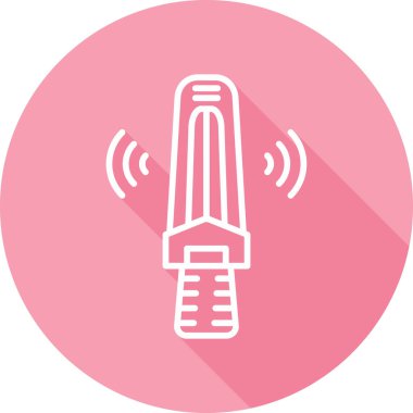 Metal dedektörü. Web simgesi basit illüstrasyon             