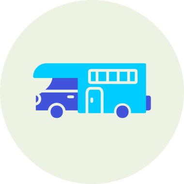 karavan web simgesi basit illüstrasyon