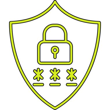 Gizlilik simgesi vektör illüstrasyon tasarımı