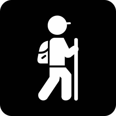 Yürüyüş man web simgesi vektör illüstrasyonu 