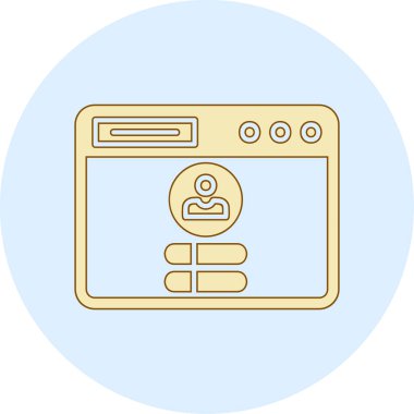 Günlük Kaydı Web simgesi, vektör illüstrasyonu