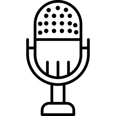 mikrofon simgesi vektör illüstrasyonu 