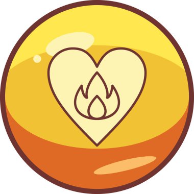 Tutku web simgesi basit illüstrasyon